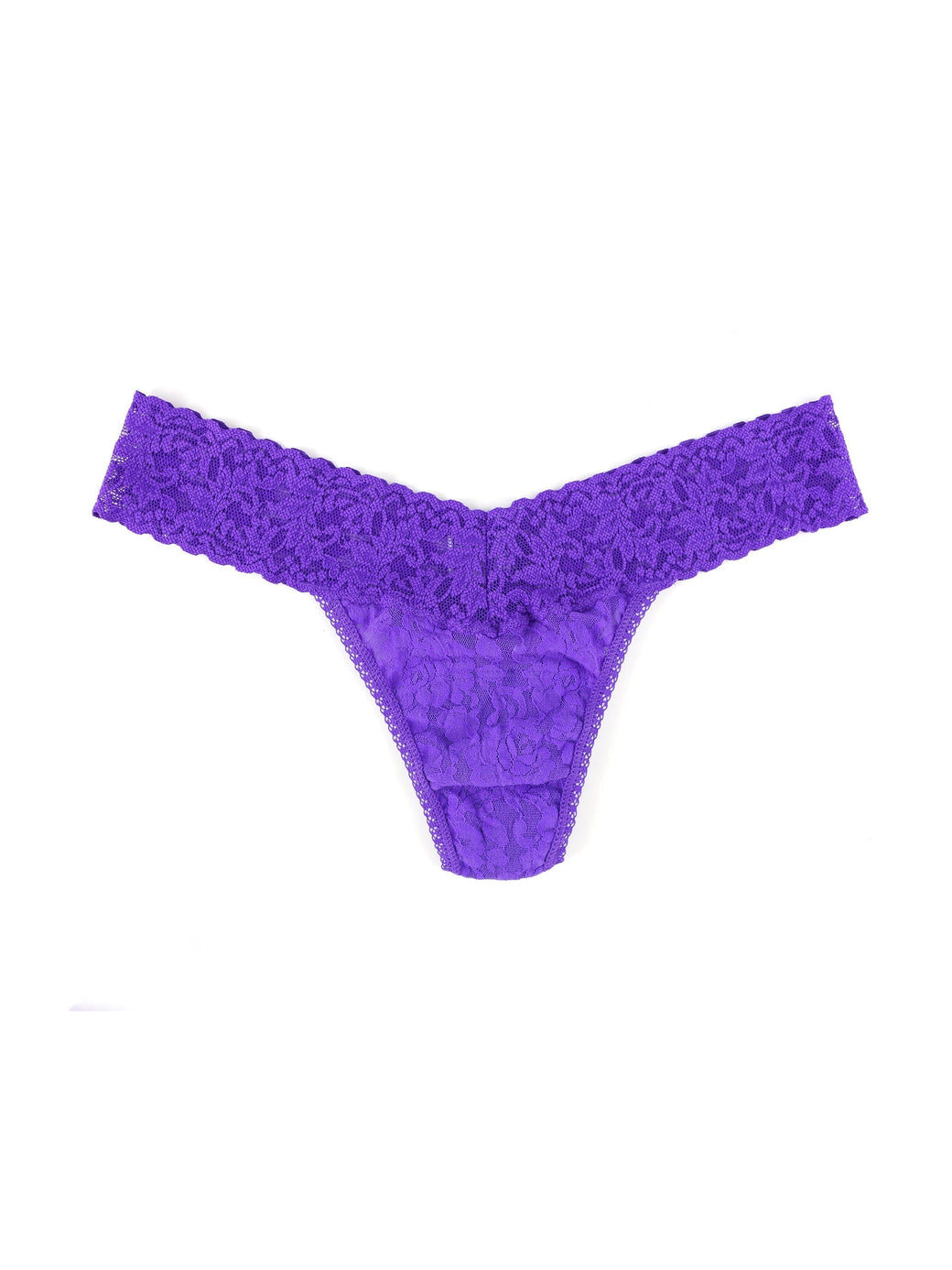 Signature Lace Low Rise Thong Vivacious Violet Purple