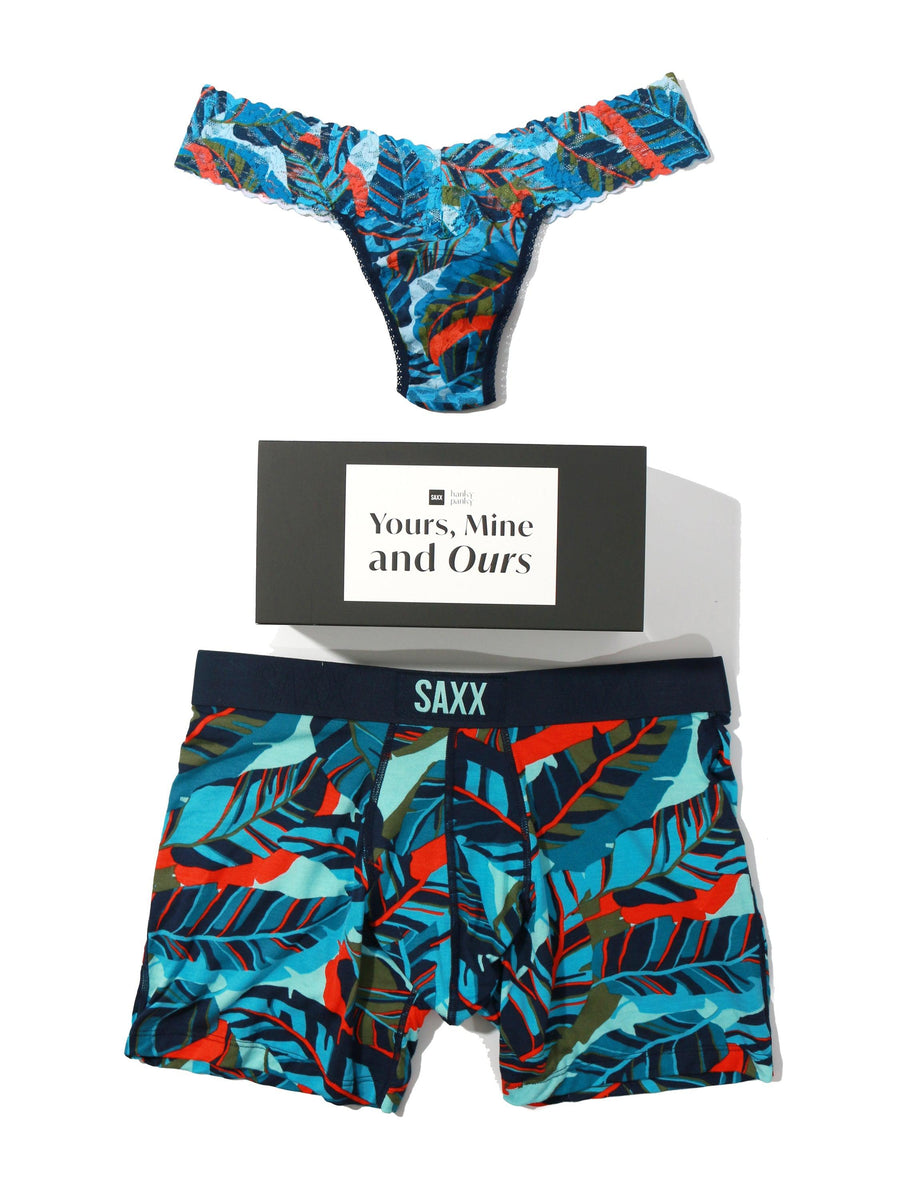 Signature Lace® Low Rise Thong and SAXX Super Soft Vibe Boxer Brief