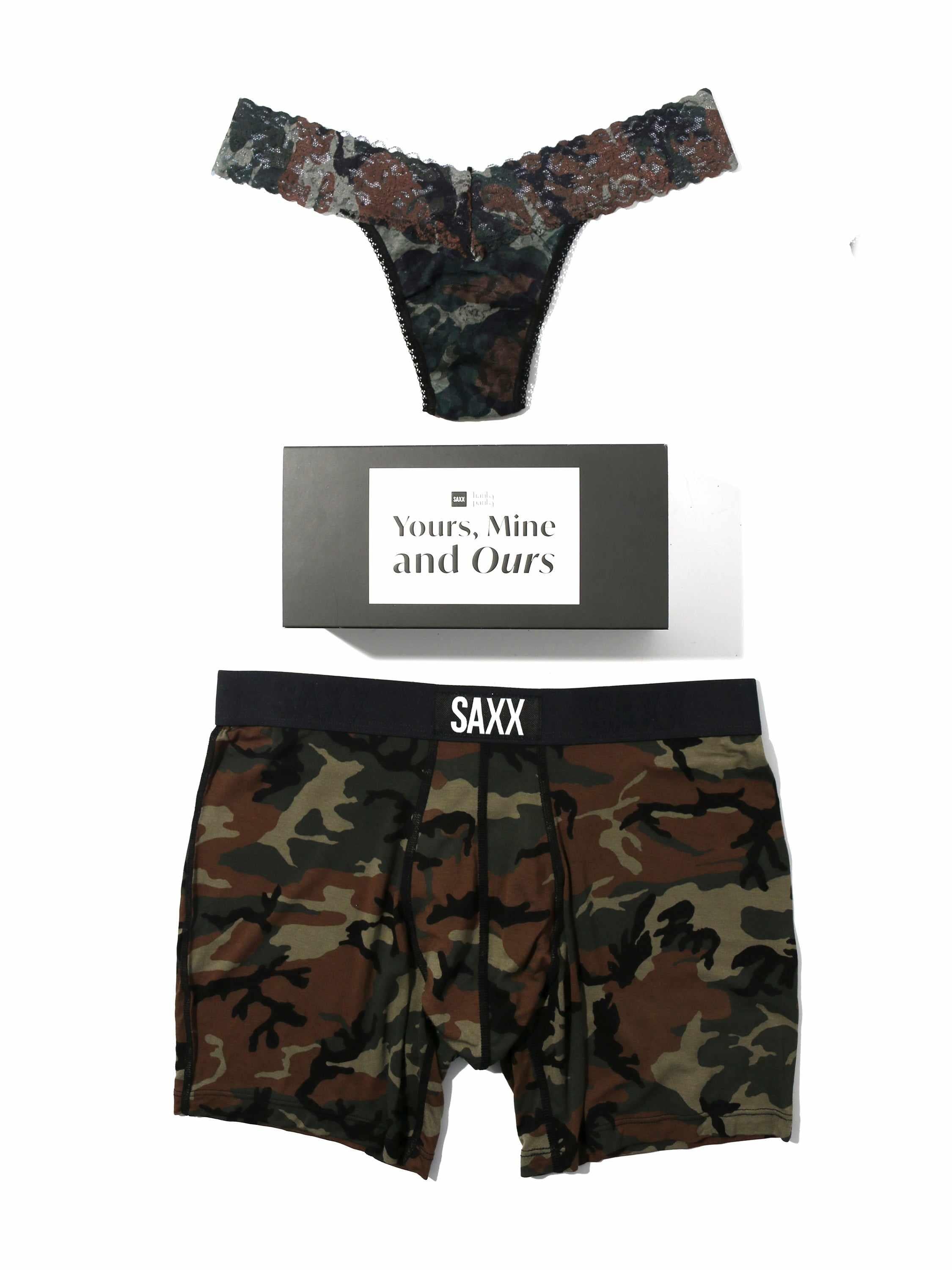 Signature Lace® Low Rise Thong and SAXX Super Soft Vibe Boxer Brief