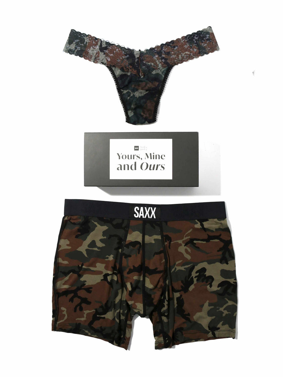 Signature Lace® Low Rise Thong and SAXX Super Soft Vibe Boxer Brief