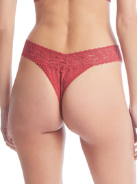 Signature Lace Original Rise Thong Burnt Sienna Red