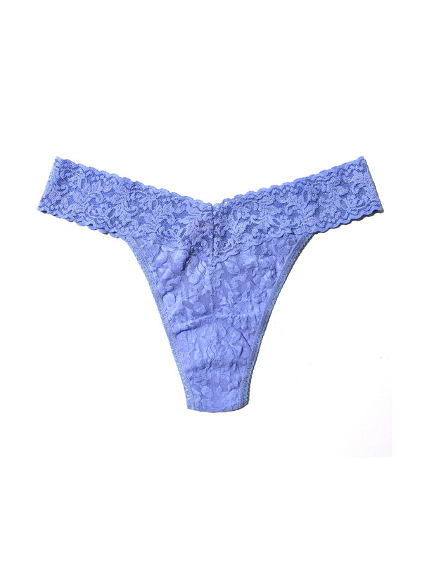 Signature Lace Original Rise Thong Cool Water Blue