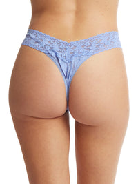Signature Lace Original Rise Thong Cool Water Blue