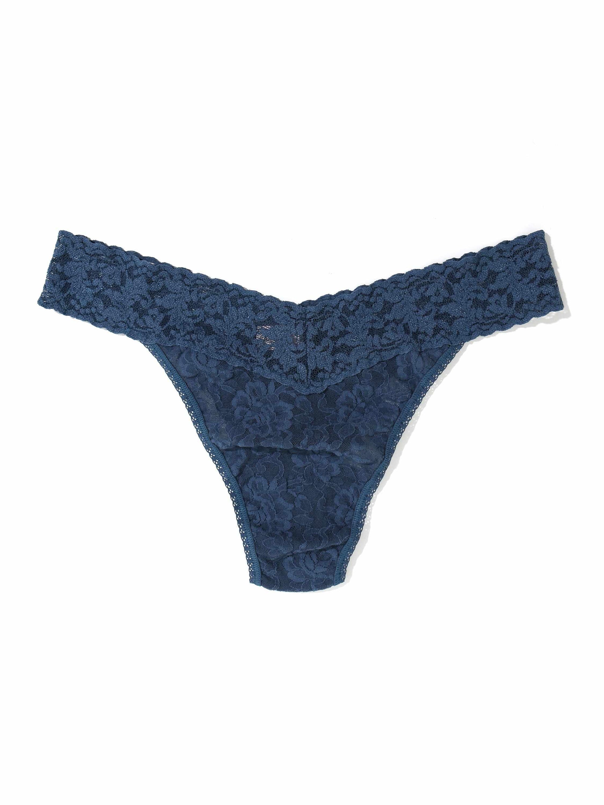 Signature Lace® Original Rise Thong Deep Waters Blue