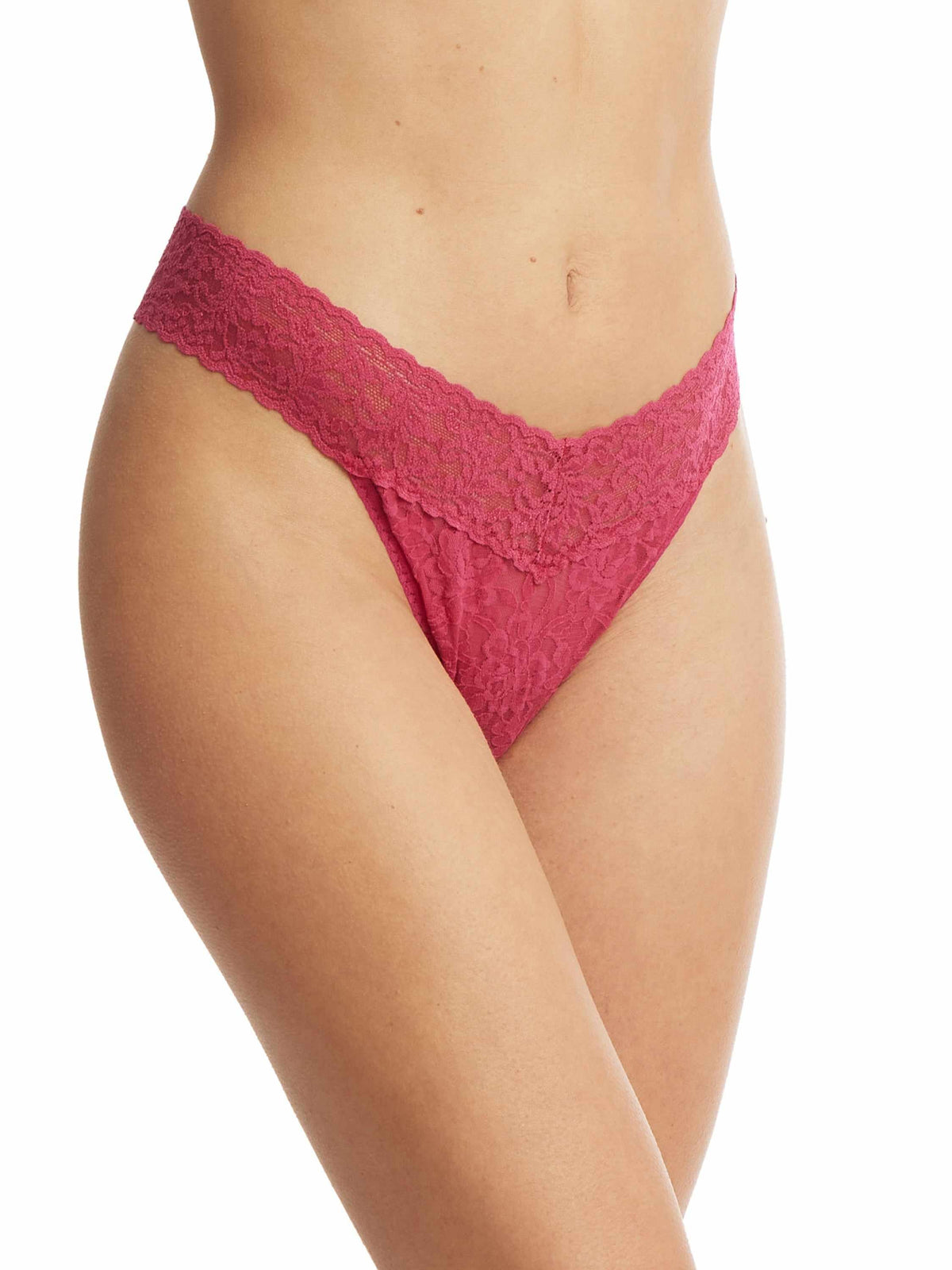 Signature Lace® Original Rise Thong Evening Pour Red