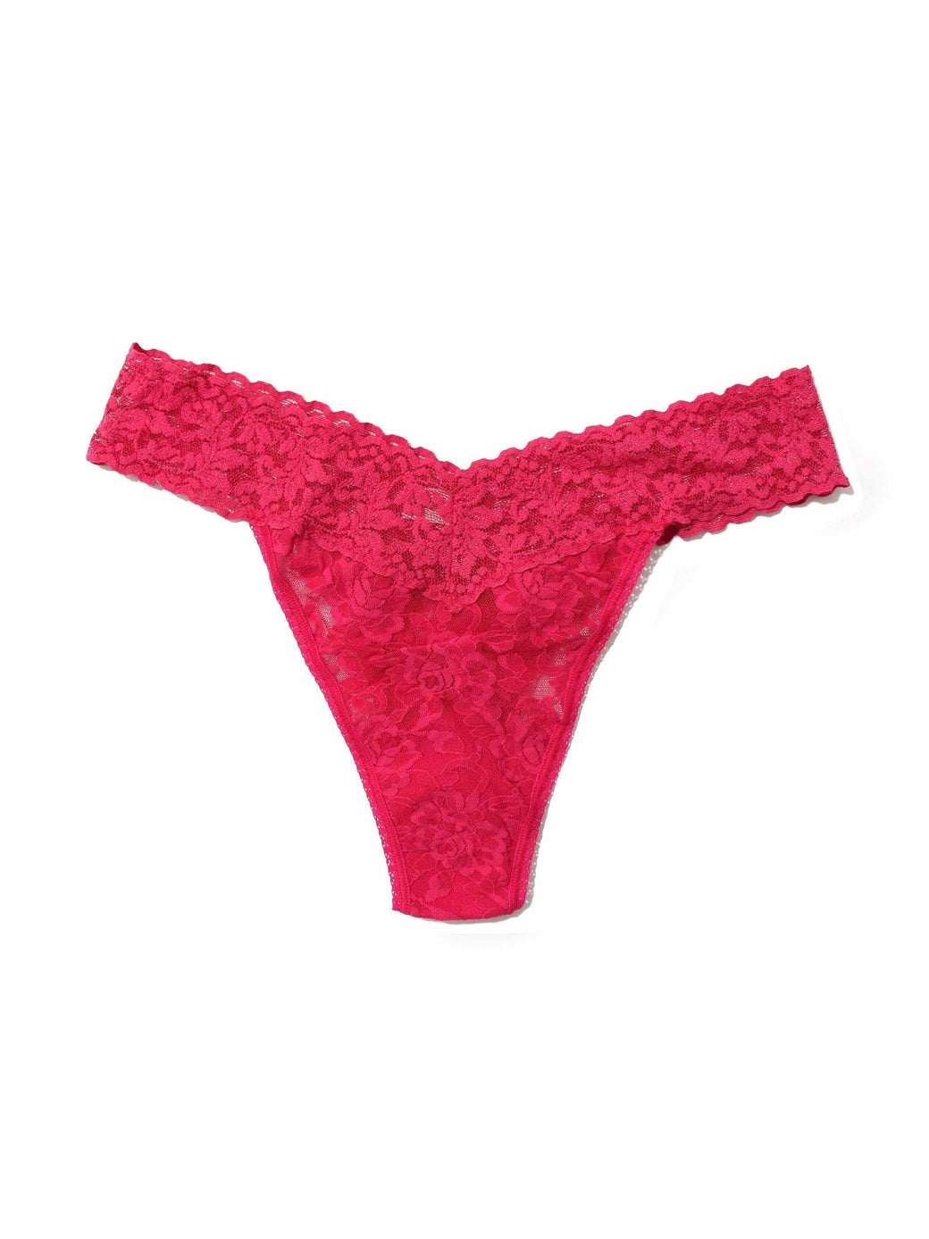 Signature Lace® Original Rise Thong Evening Pour Red - Black Friday Sale