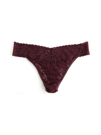 Signature Lace Original Rise Thong Hickory Red