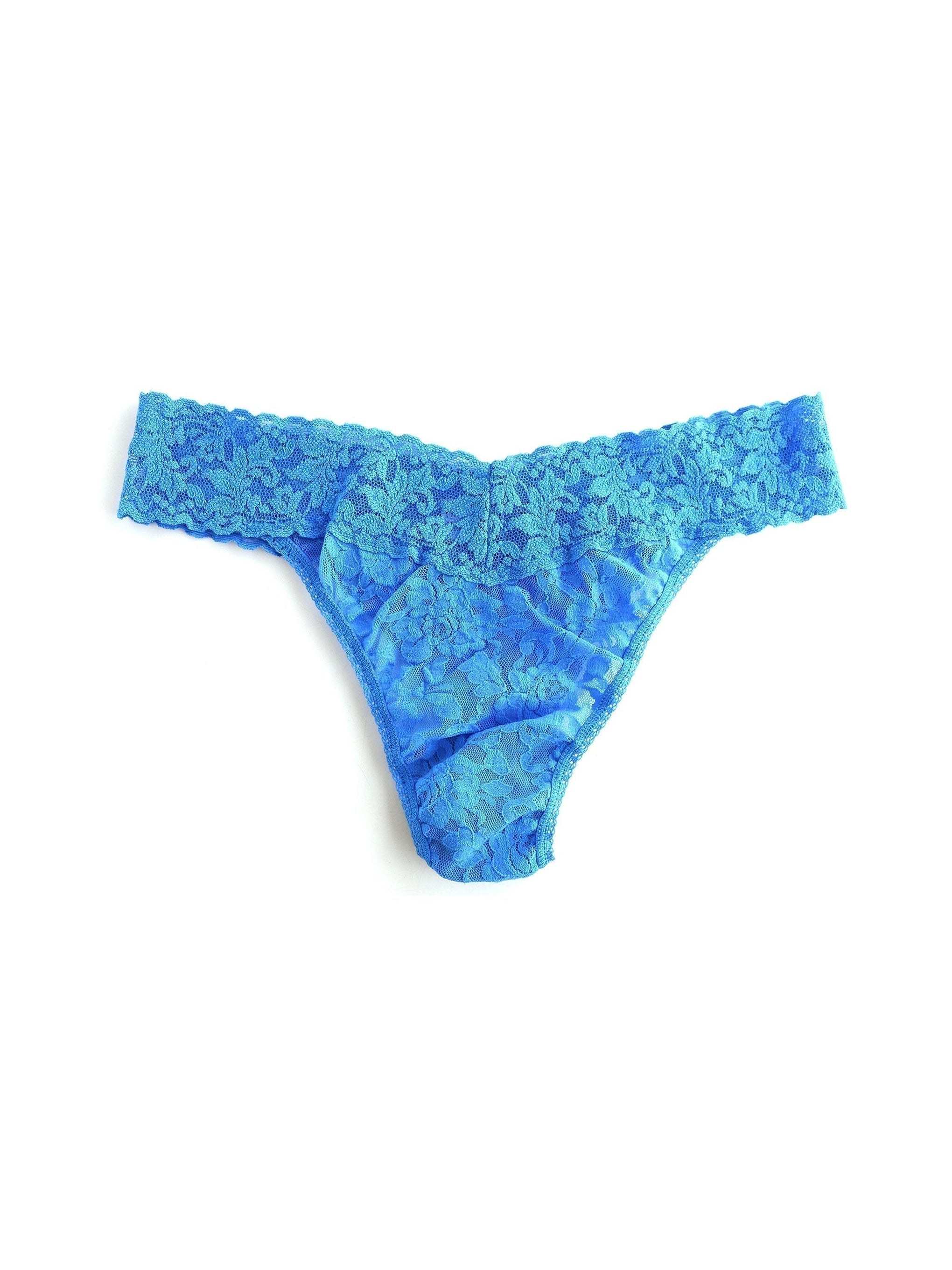 Retro Lace Thong Dried Cherry Red