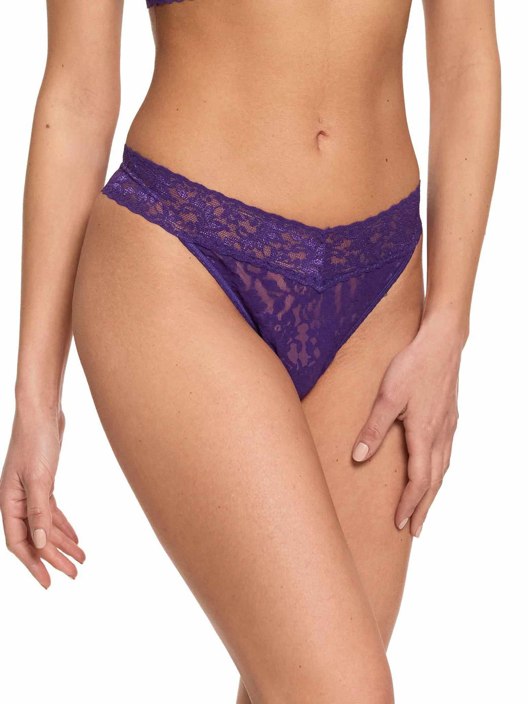 Signature Lace® Original Rise Thong Snow Day Purple - Black Friday Sale