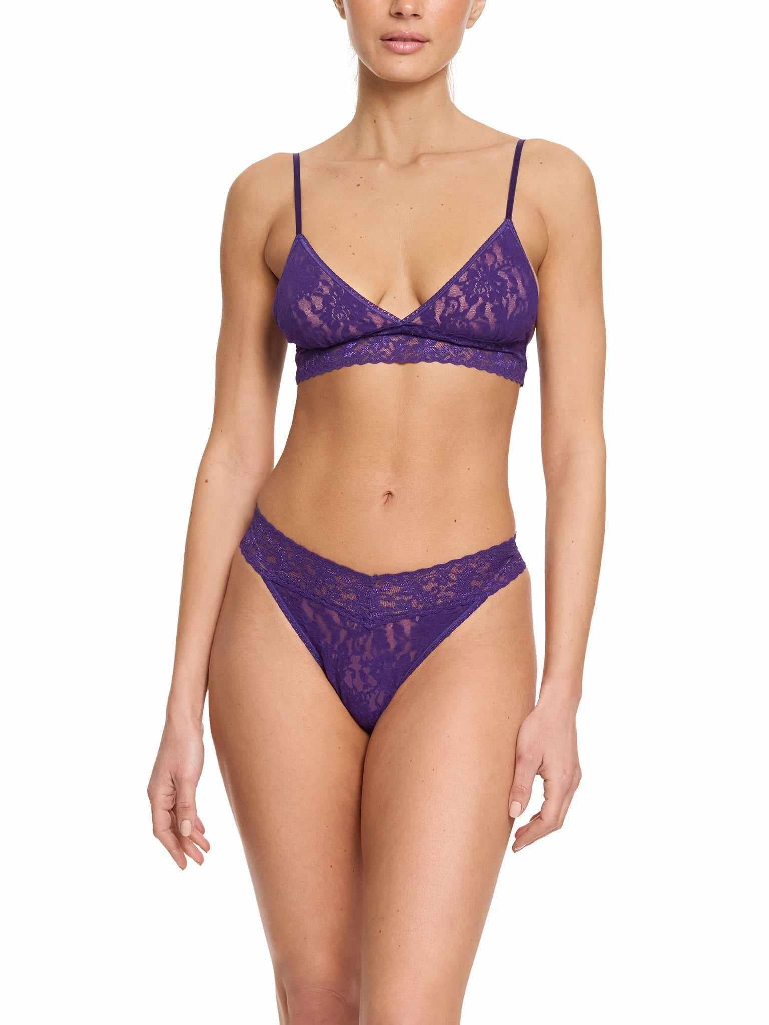 Signature Lace® Original Rise Thong Snow Day Purple - Black Friday Sale