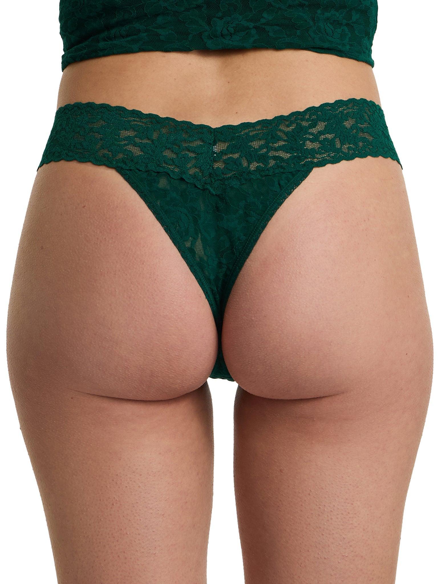 Signature Lace® Original Rise Thong Spruce Green