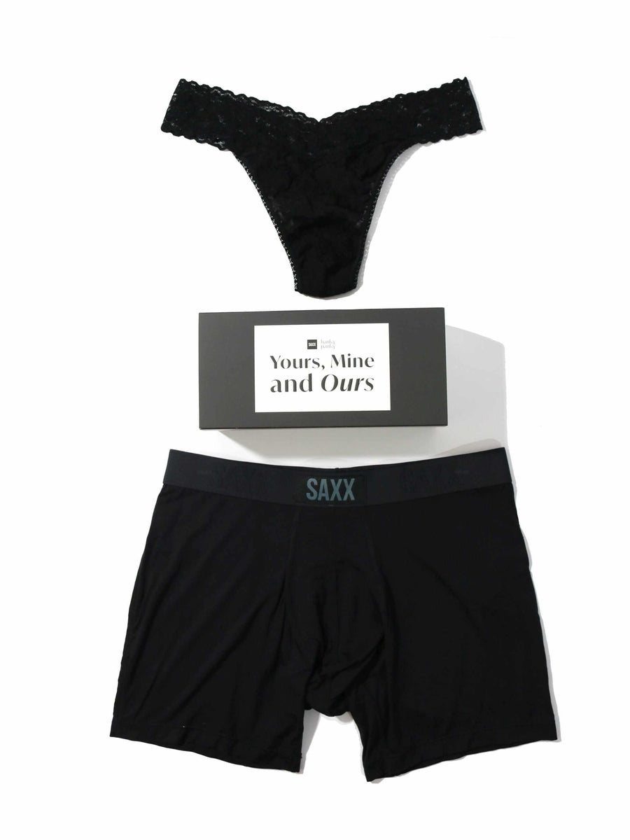Signature Lace® Original Rise Thong and SAXX Super Soft Vibe Boxer Brief