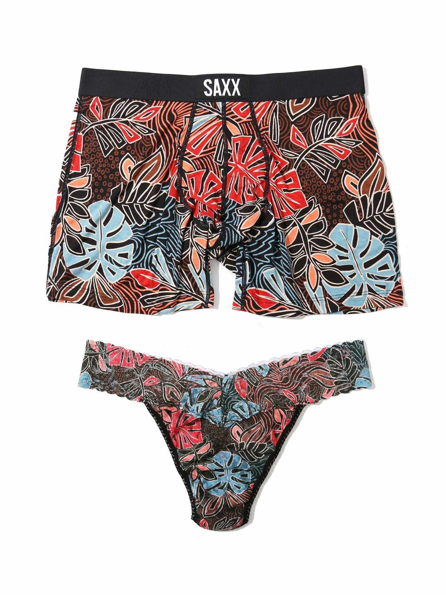 Signature Lace® Original Rise Thong and SAXX Super Soft Vibe Boxer Brief