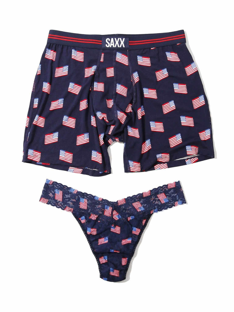 Signature Lace® Original Rise Thong and SAXX Ultra Super Soft Boxer Brief