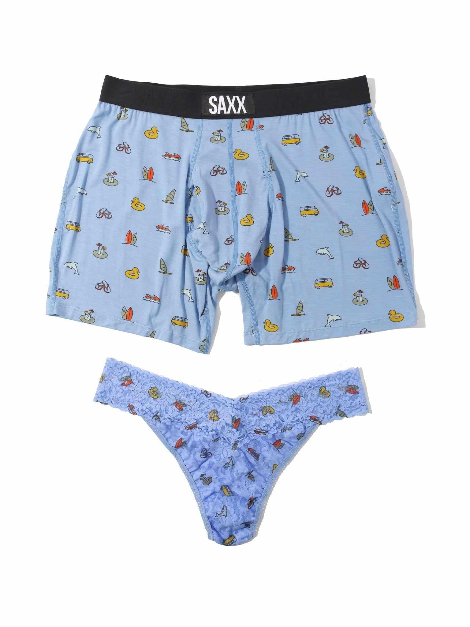 Signature Lace® Original Rise Thong and SAXX Ultra Super Soft Boxer Brief