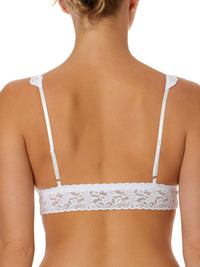 Signature Lace Padded Crossover Bralette White