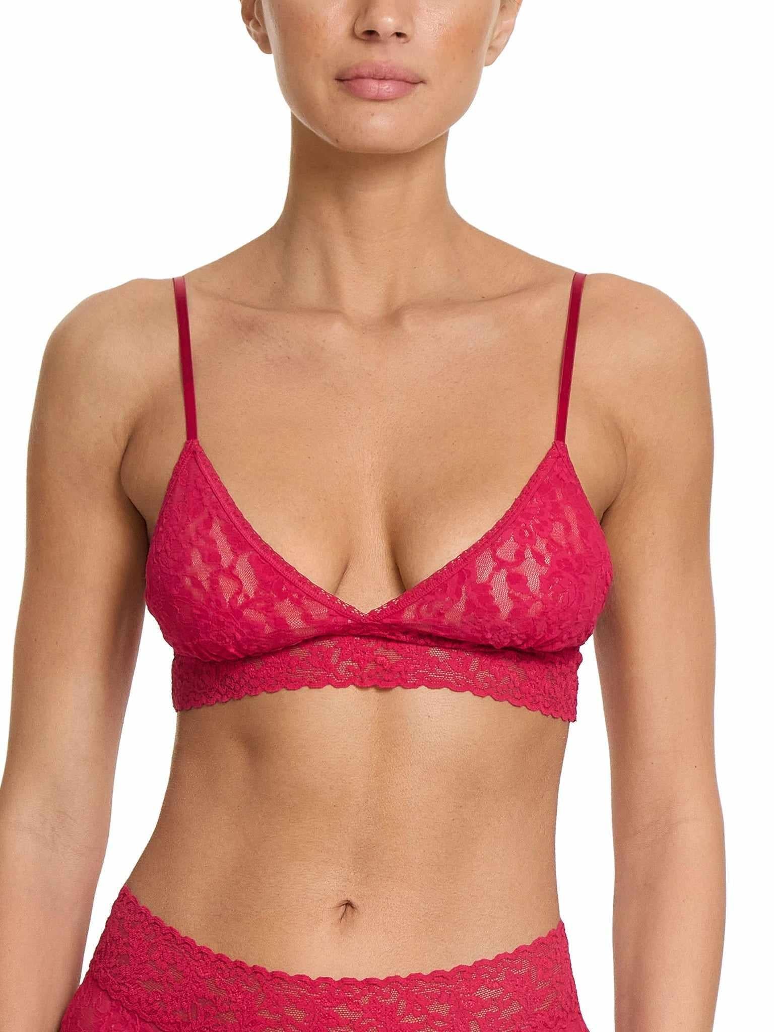 Signature Lace® Padded Triangle Bralette Beet Juice Red Sale