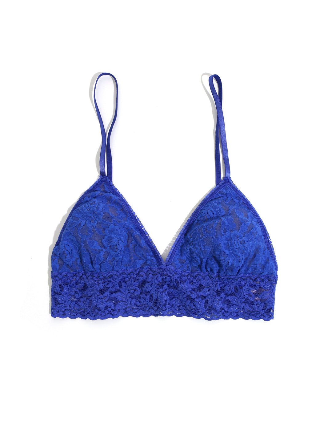 Signature Lace Padded Triangle Bralette Blue Solace Sale