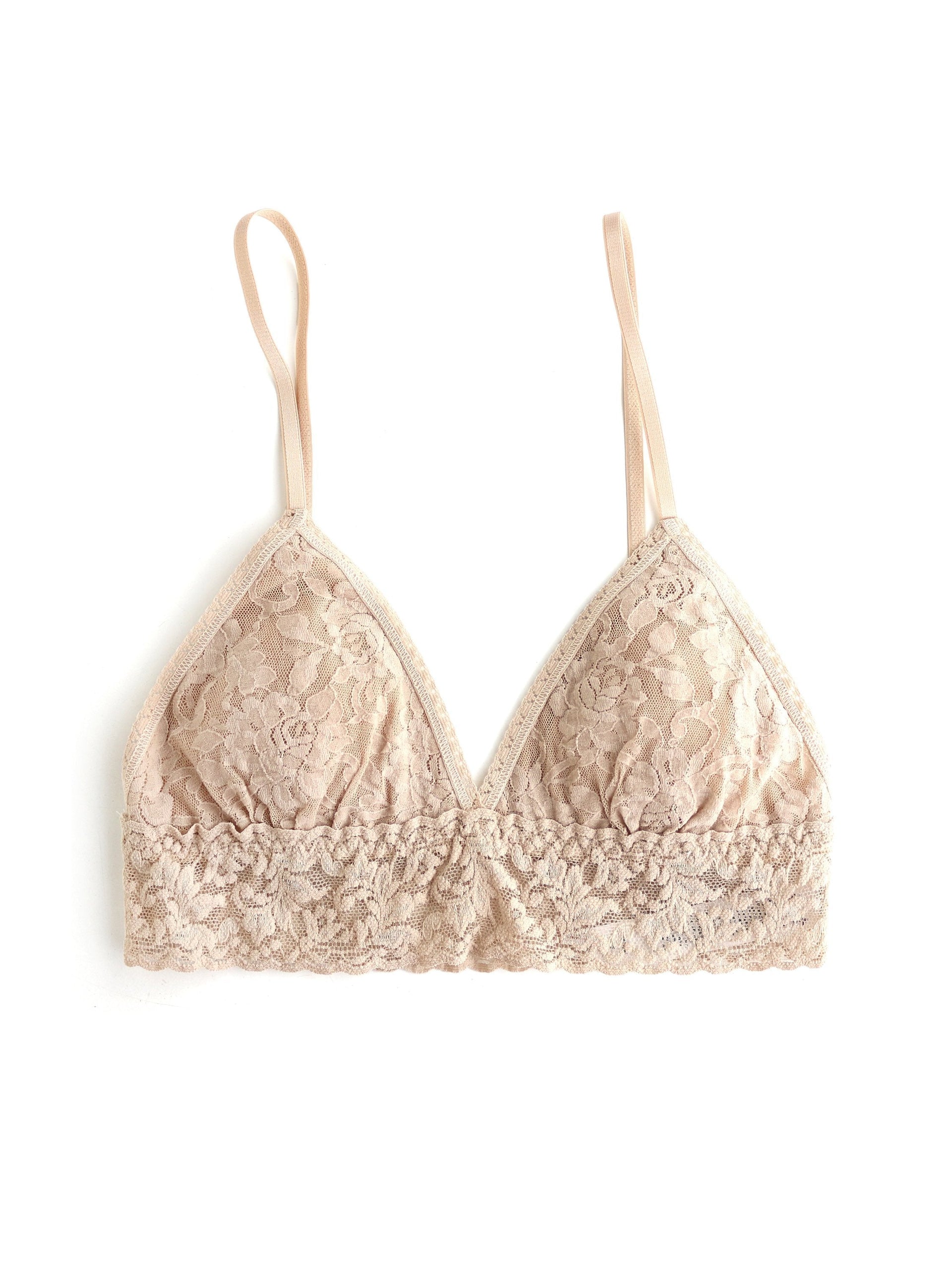 Signature Lace Padded Triangle Bralette Chai | Hanky Panky