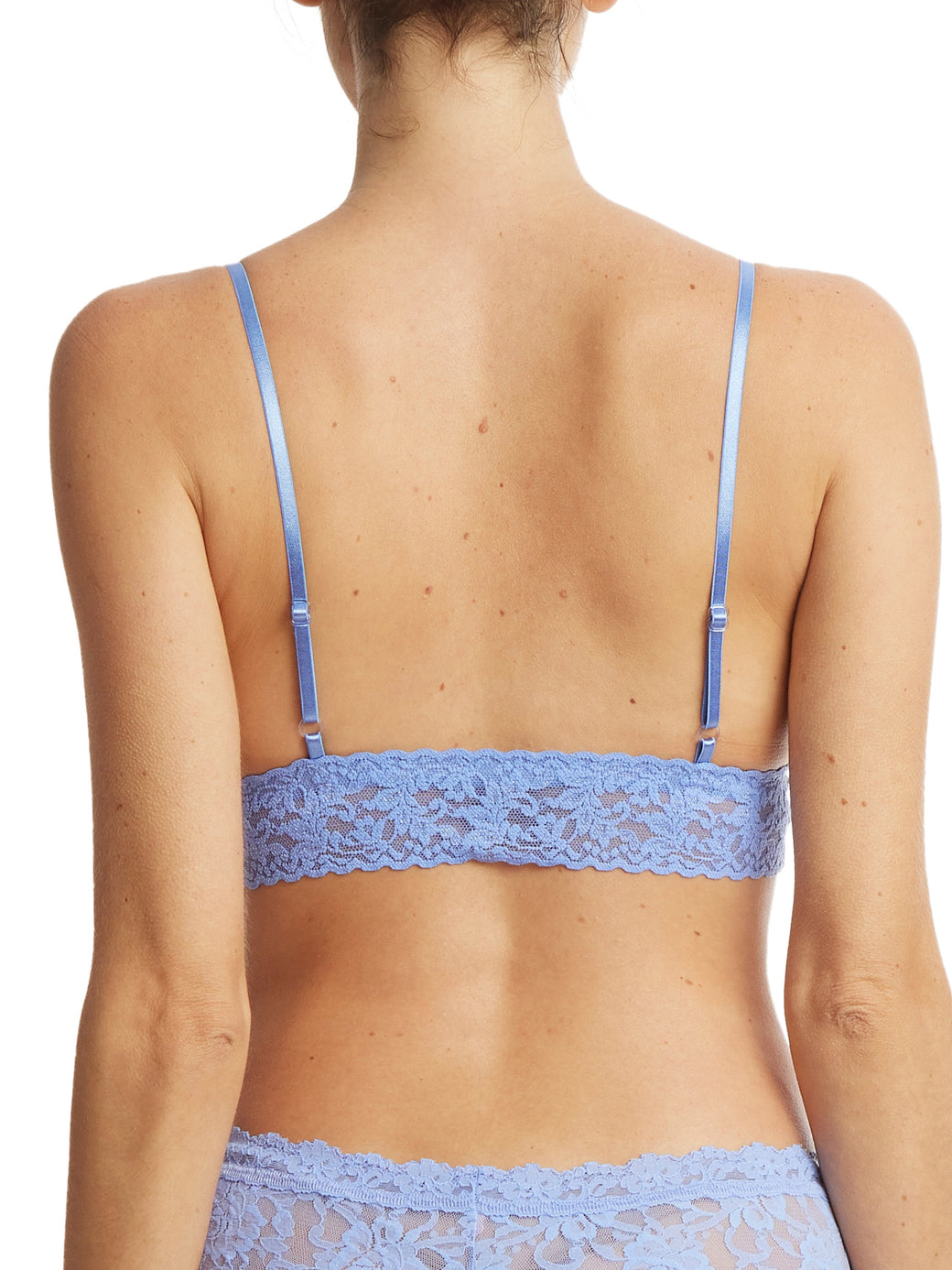 Signature Lace Padded Triangle Bralette Cool Water Blue