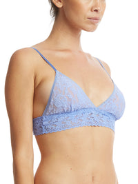 Signature Lace Padded Triangle Bralette Cool Water Blue
