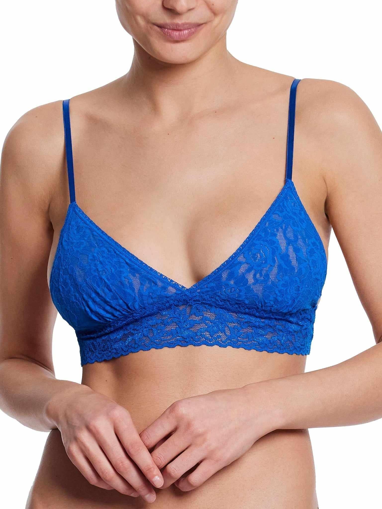 Signature Lace® Padded Triangle Bralette Deep Dive Blue Sale