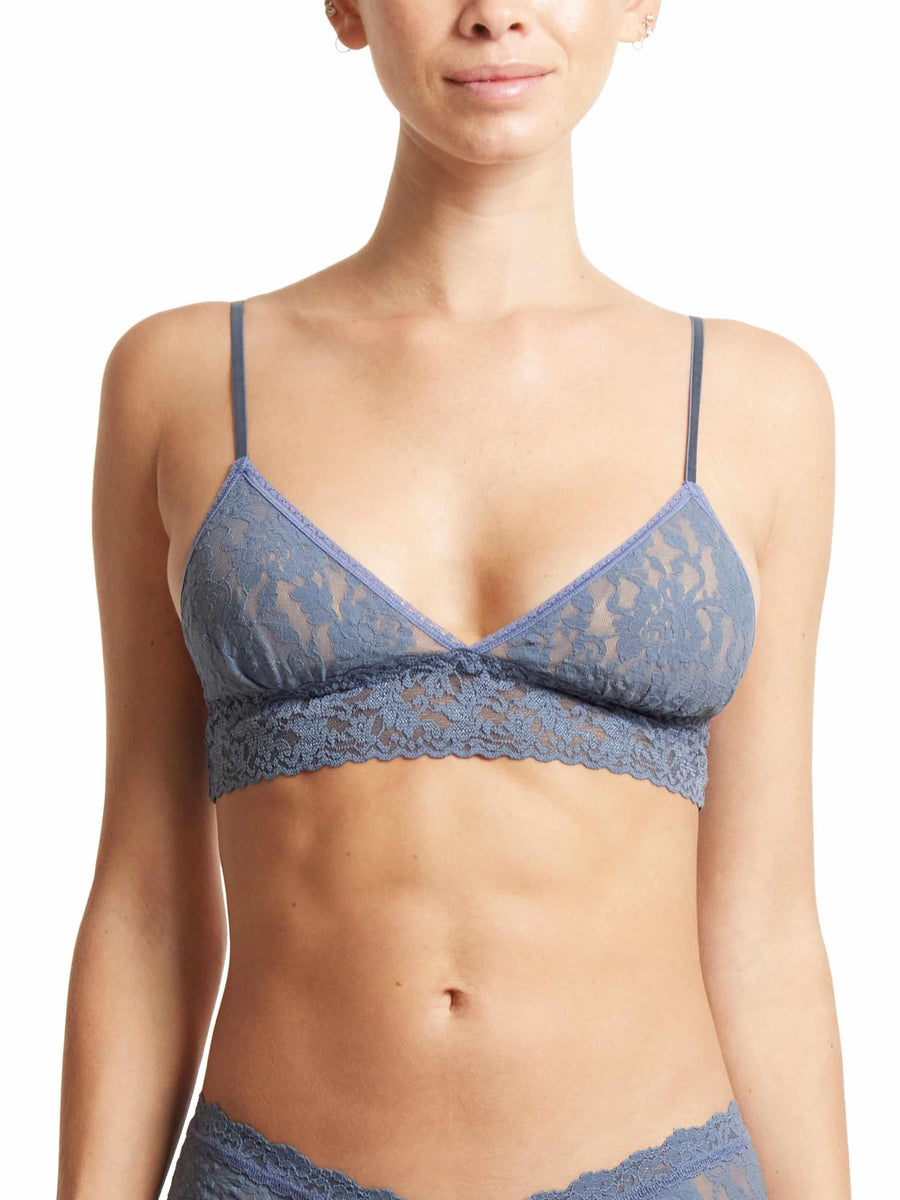 Signature Lace® Padded Triangle Bralette Tour Guide Blue Sale