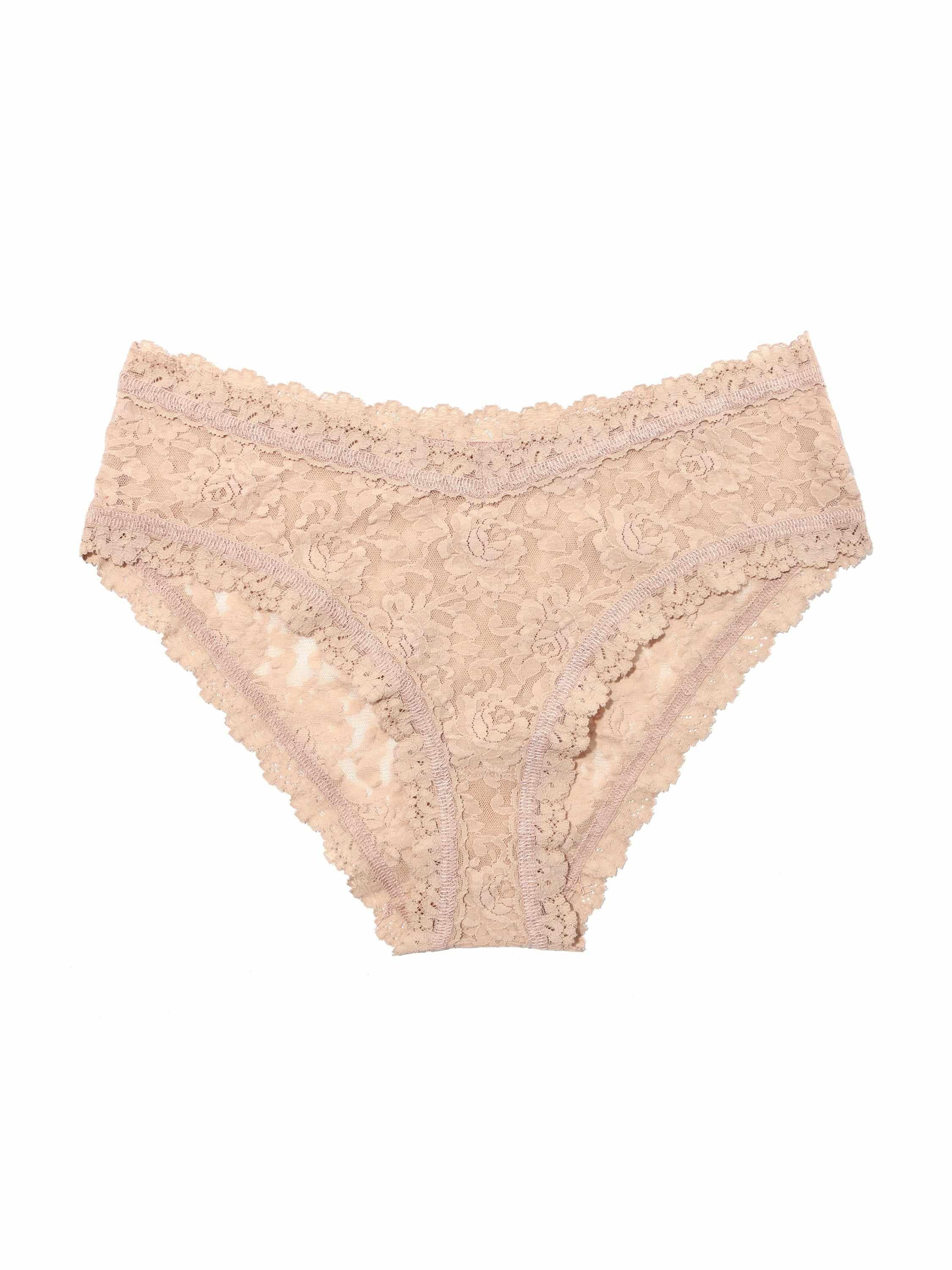 Chai Signature Lace® V-Front Cheeky Panty - Flat Lay, Floral Lace Detail | Hanky Panky