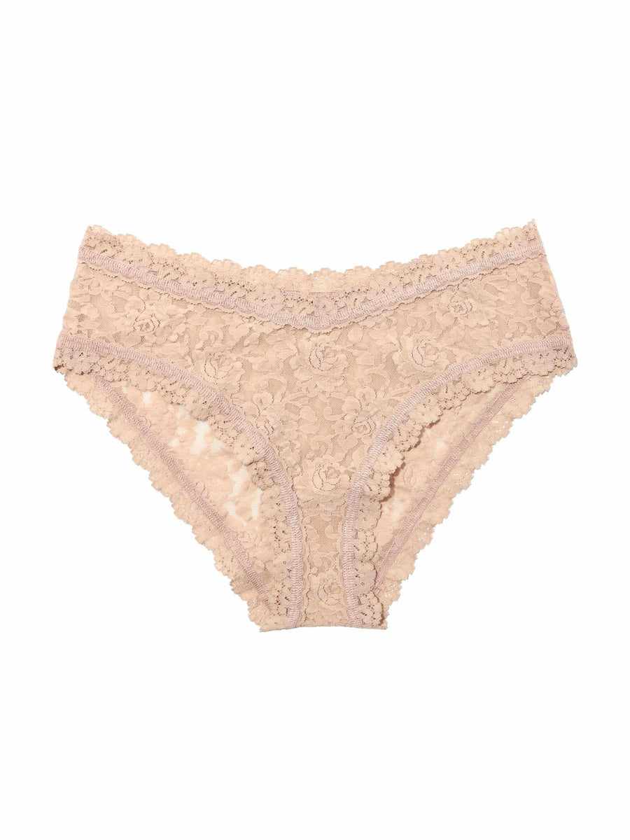 Chai Signature Lace® V-Front Cheeky Panty - Flat Lay, Floral Lace Detail | Hanky Panky