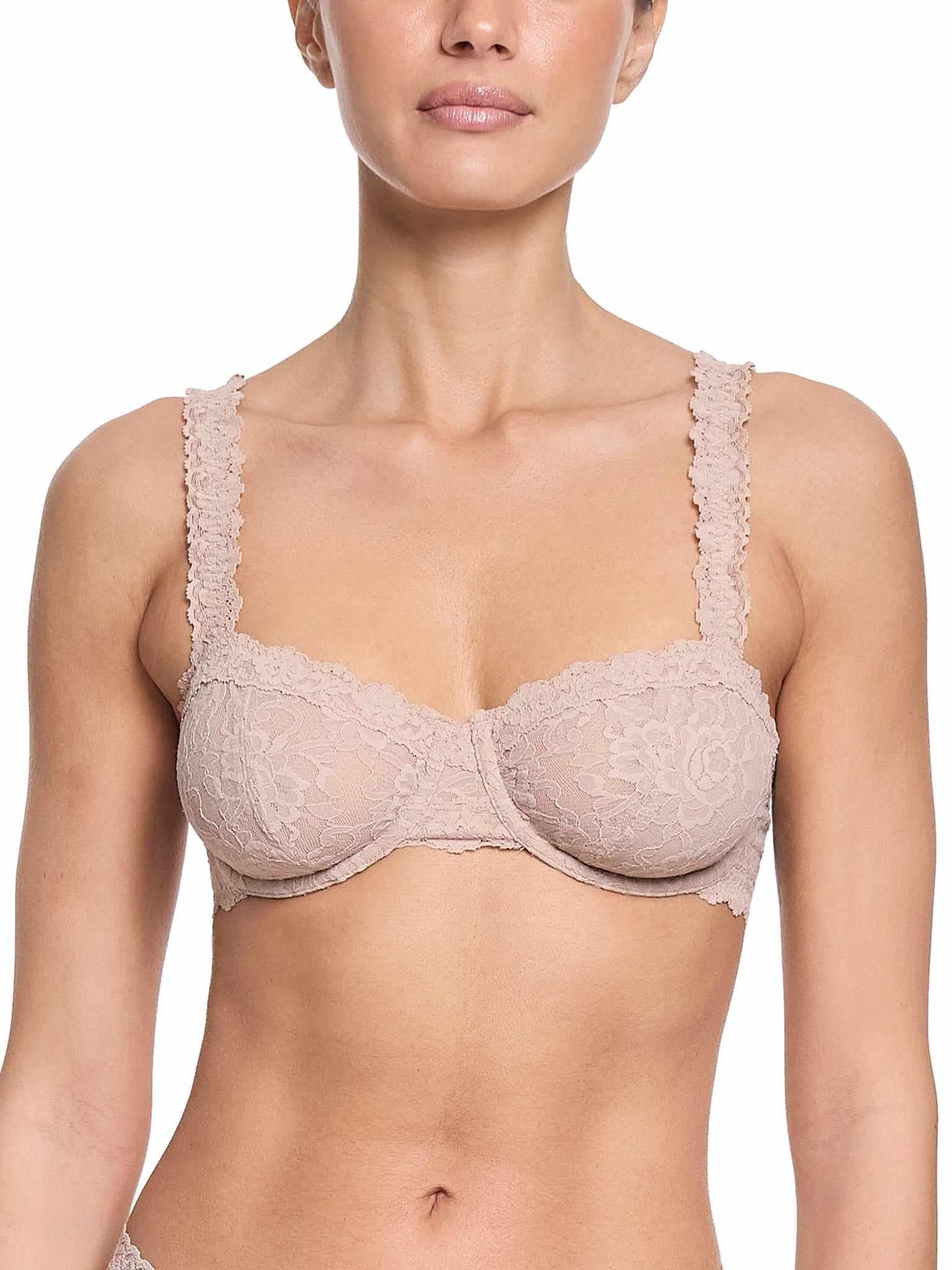 Chai Signature Lace® Balconette Bra - Front View On Model | Hanky Panky