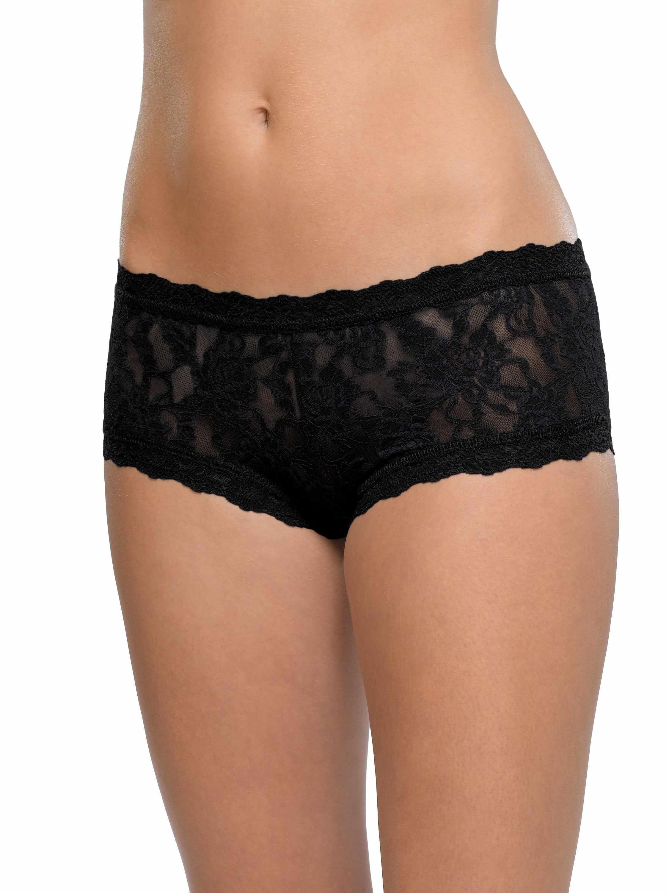 Black Signature Lace® Boyshort - On Model Front View | Hanky Panky