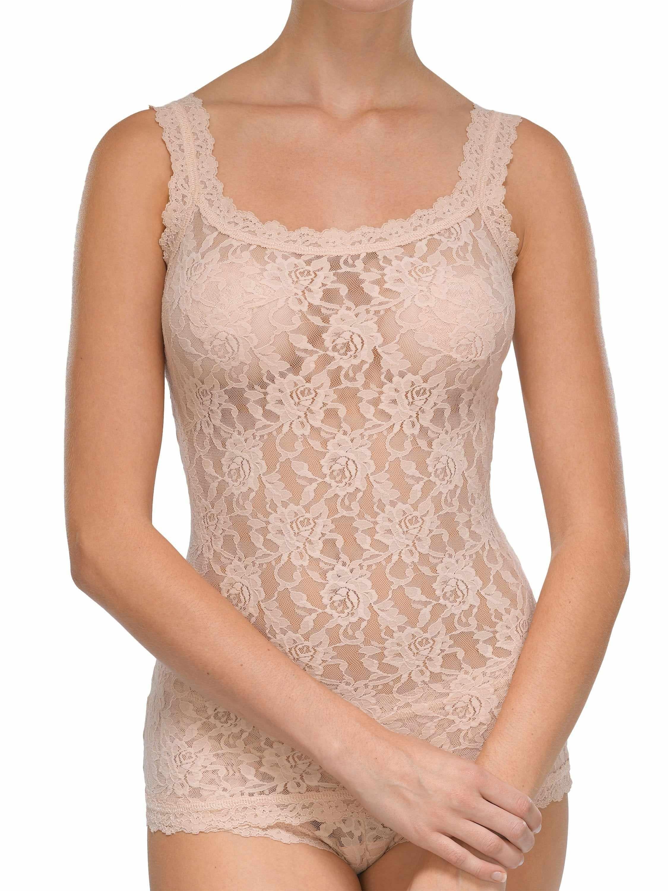 Signature Lace® Classic Cami in Chai - On Model Front View, Lace Camisole for Women | Hanky Panky