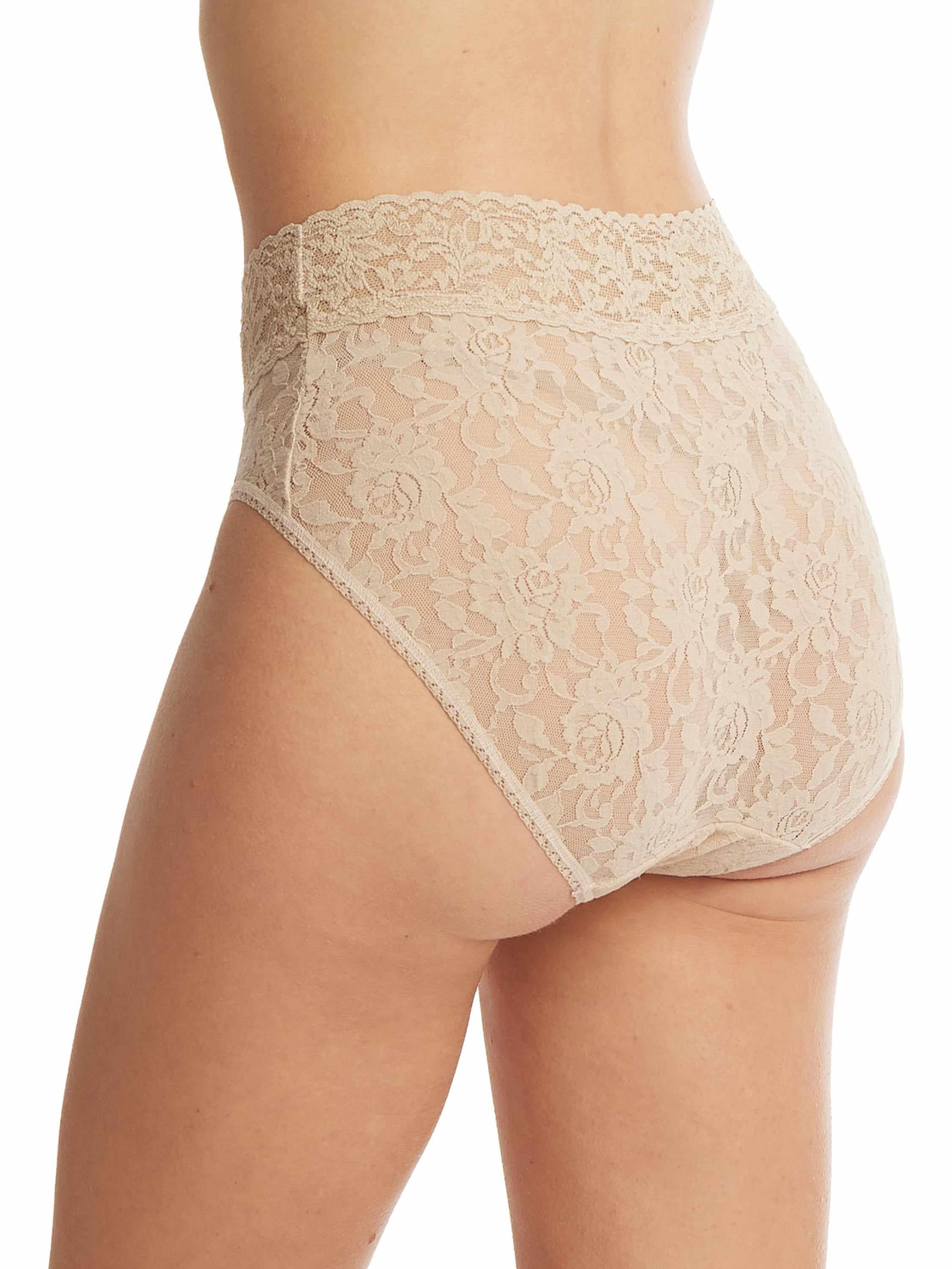 Chai Signature Lace® French Brief - Back View, full lace coverage with high-rise waistband | Hanky Panky