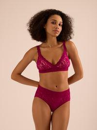 Signature Lace® French Brief From The Vine Red