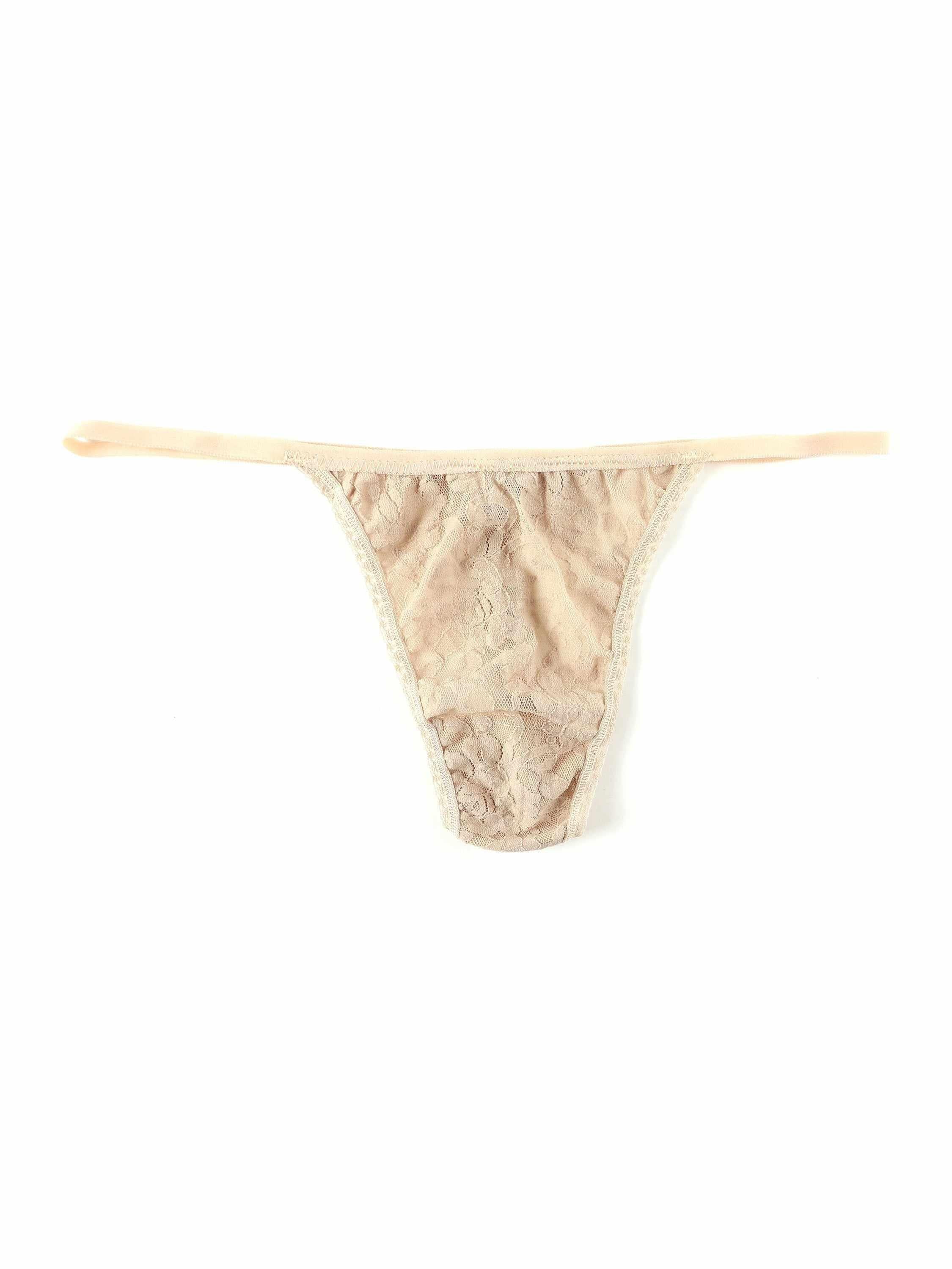 Chai Signature Lace® High Rise G-String - Flat Lay Detail | Hanky Panky