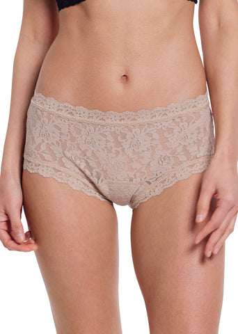 Chai Signature Lace® Leakproof Boyshort - Front On-Model View, Floral Lace | Hanky Panky