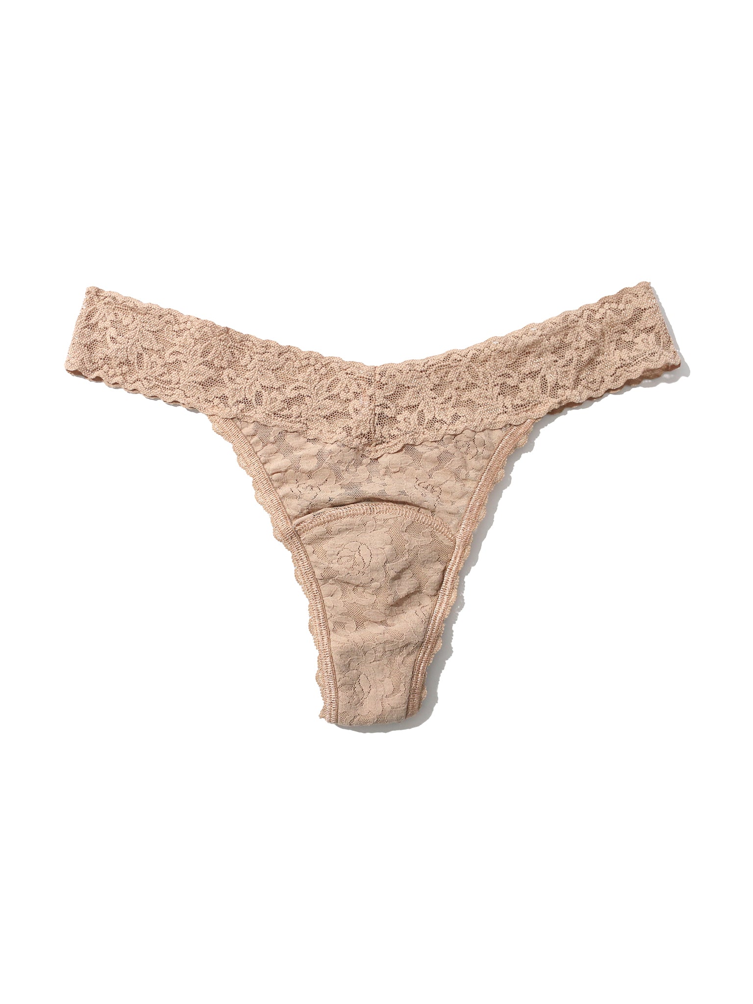 Chai Signature Lace® Leakproof Original Rise Thong - Single Flat Lay, Leakproof Gusset & V-Front Detail | Hanky Panky