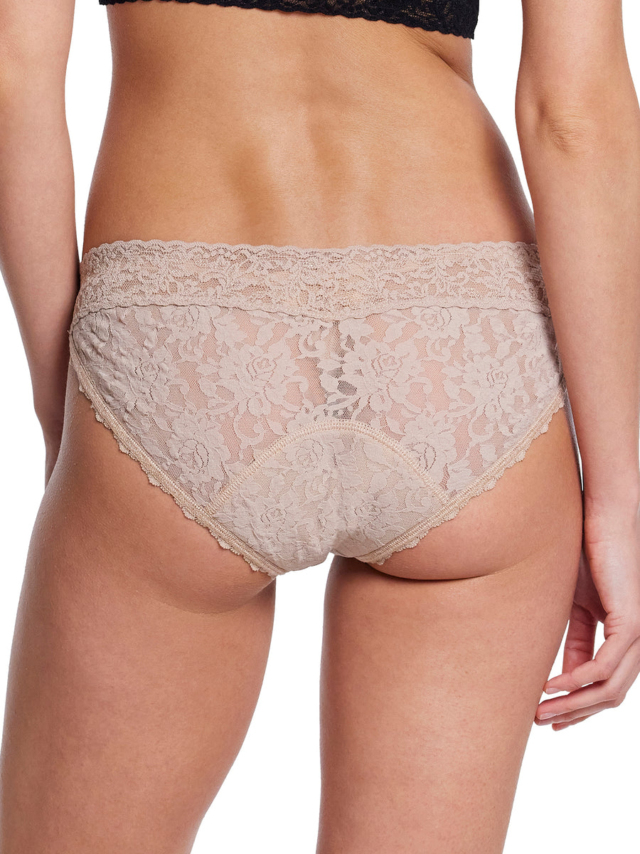 Chai Signature Lace® Leakproof V-Kini - Full Coverage Back View On Model | Hanky Panky