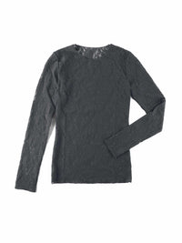 Signature Lace® Long Sleeve Top Granite Grey
