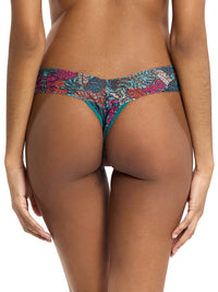 Signature Lace® Low Rise Printed Thong And Saxx Drop Temp Cooling Cotton Boxer Brief Fruity Palm - Aqua
