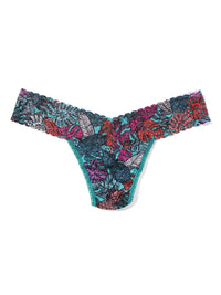 Signature Lace® Low Rise Printed Thong And Saxx Drop Temp Cooling Cotton Boxer Brief Fruity Palm - Aqua
