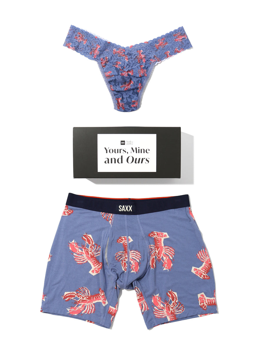 Signature Lace® Low Rise Thong And Saxx Super Soft Vibe Boxer Brief Lobster Boil