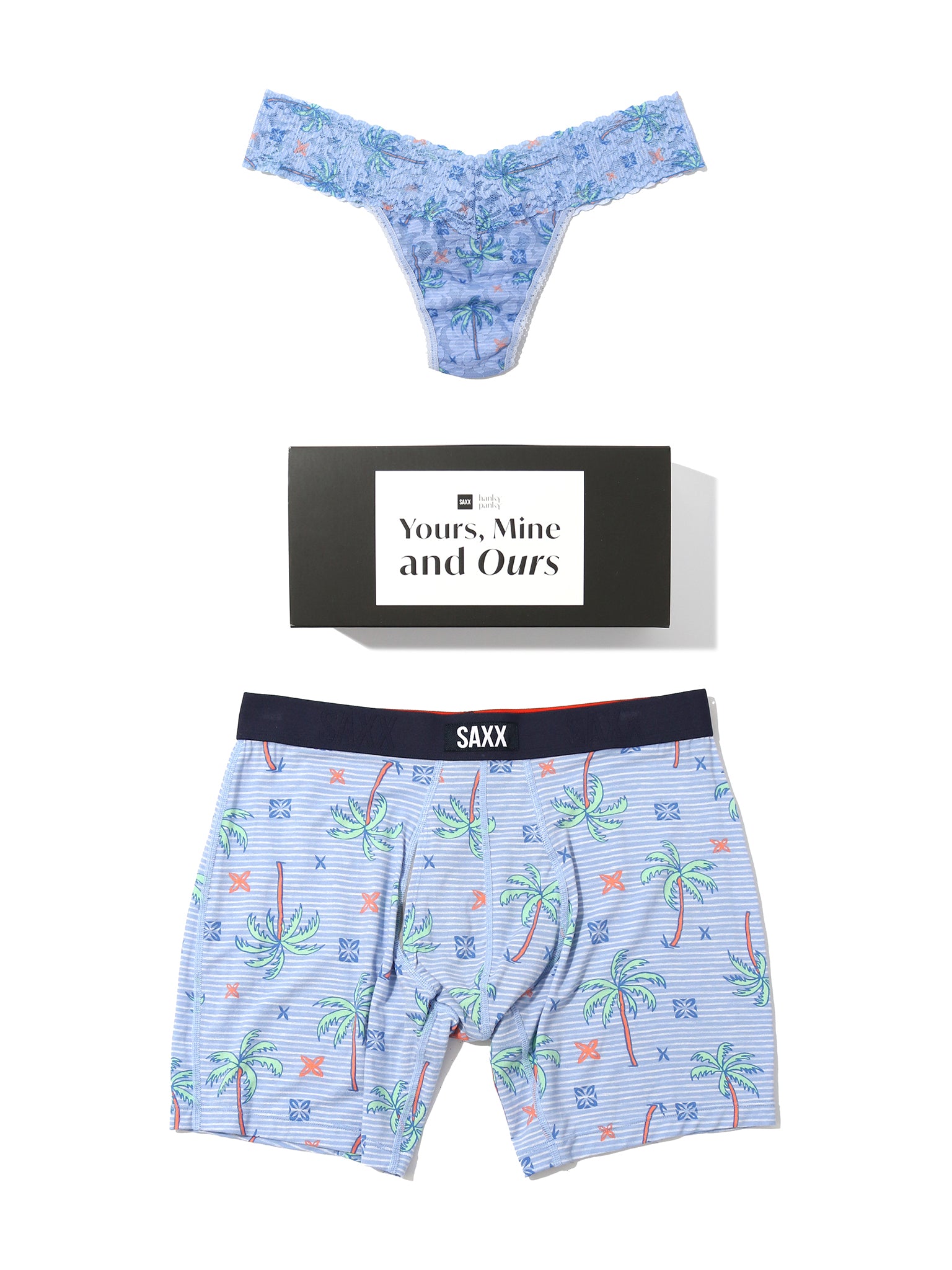 Signature Lace® Low Rise Thong And Saxx Super Soft Vibe Boxer Brief Palmtastic