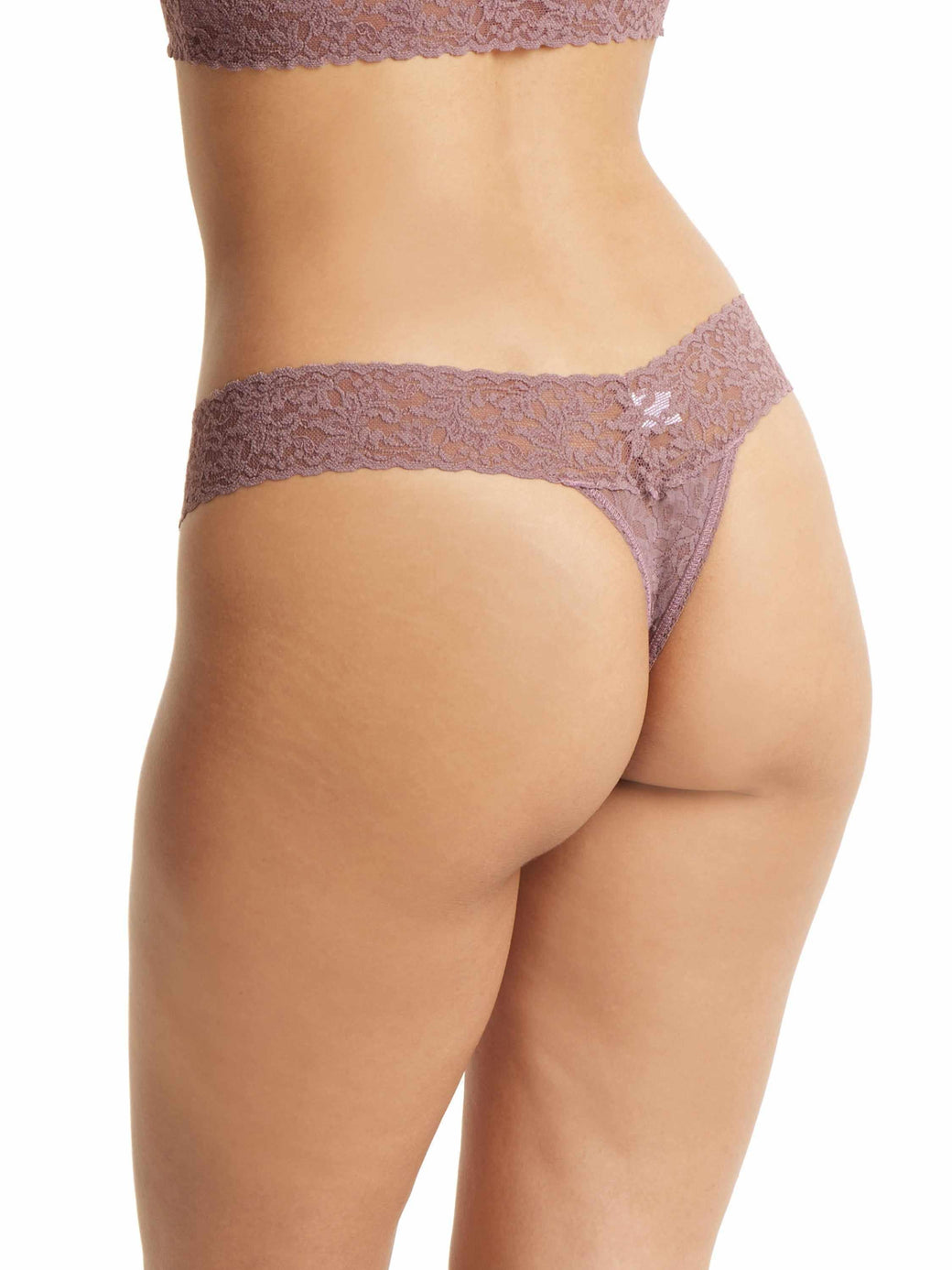 4911® Signature Lace® Low Rise Thong Artichoke Heart Purple
