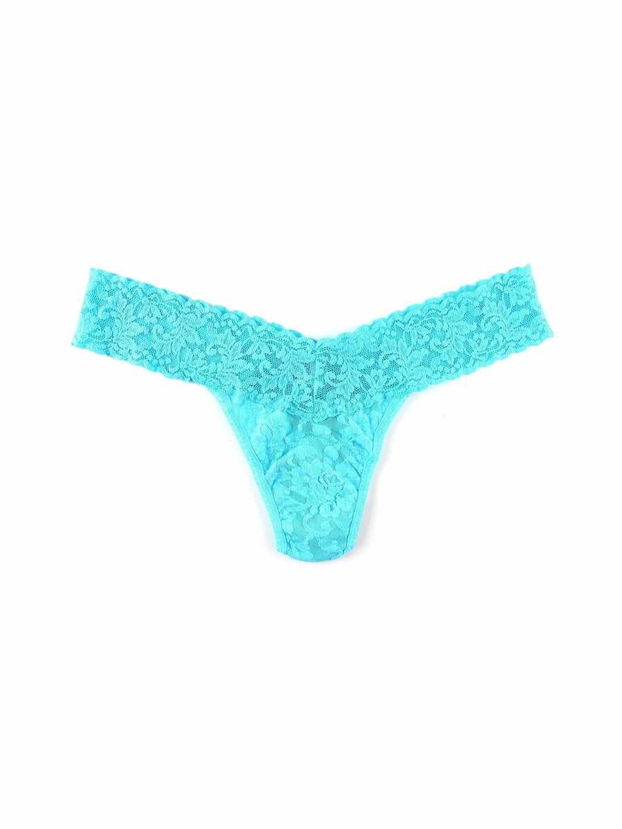 Signature Lace® Low Rise Thong Beau Blue