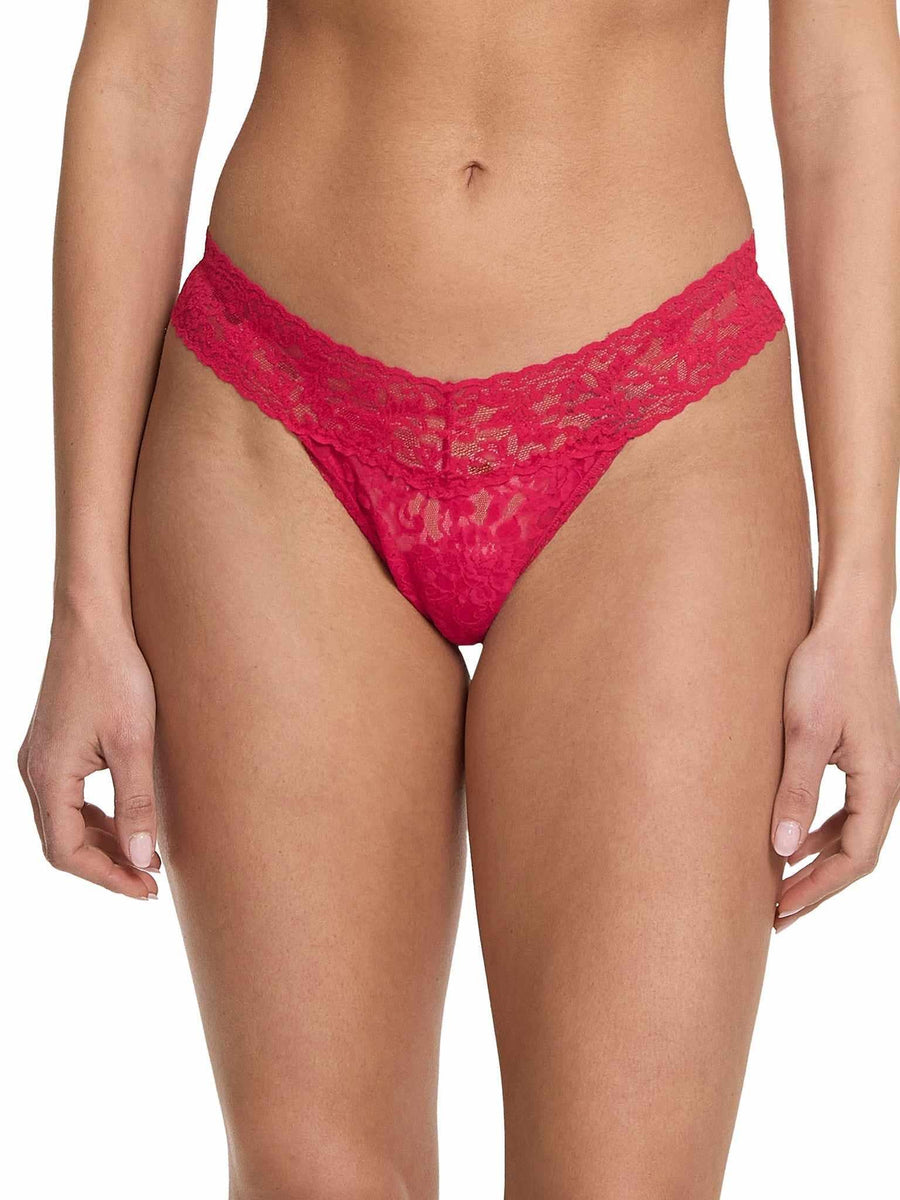 Signature Lace® Low Rise Thong Beet Juice Red Sale