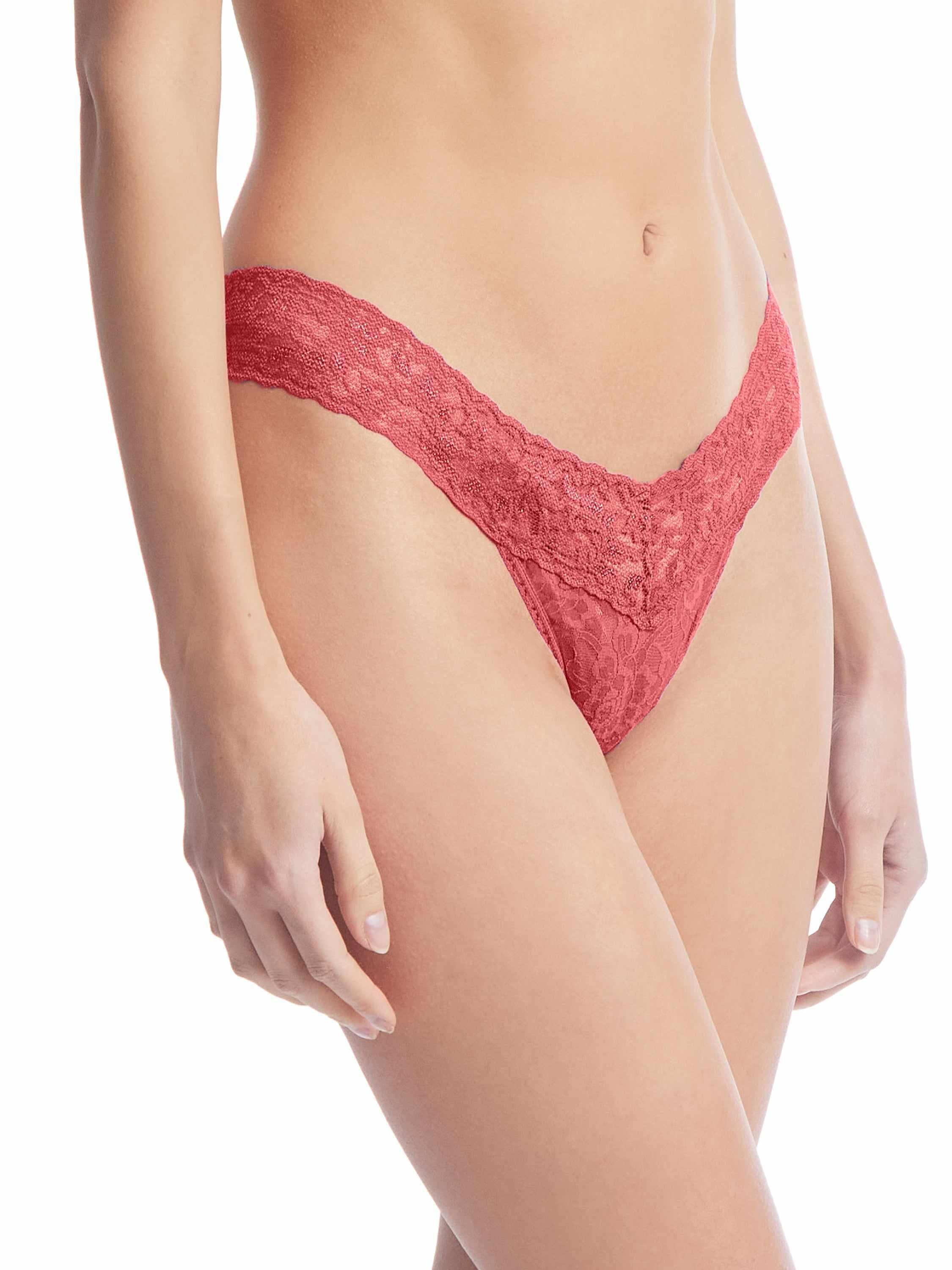 Signature Lace® Low Rise Thong Burnt Sienna Red Sale