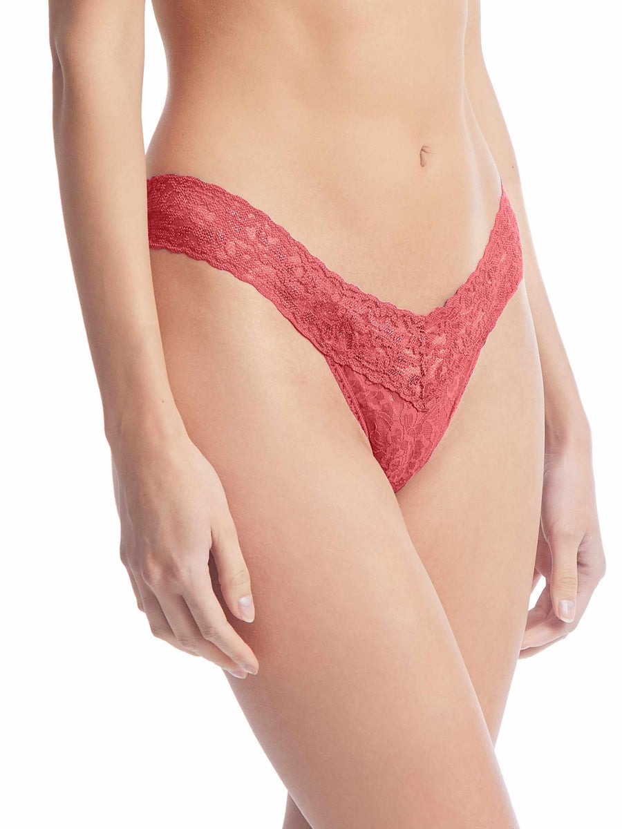 Signature Lace® Low Rise Thong Burnt Sienna Red Sale