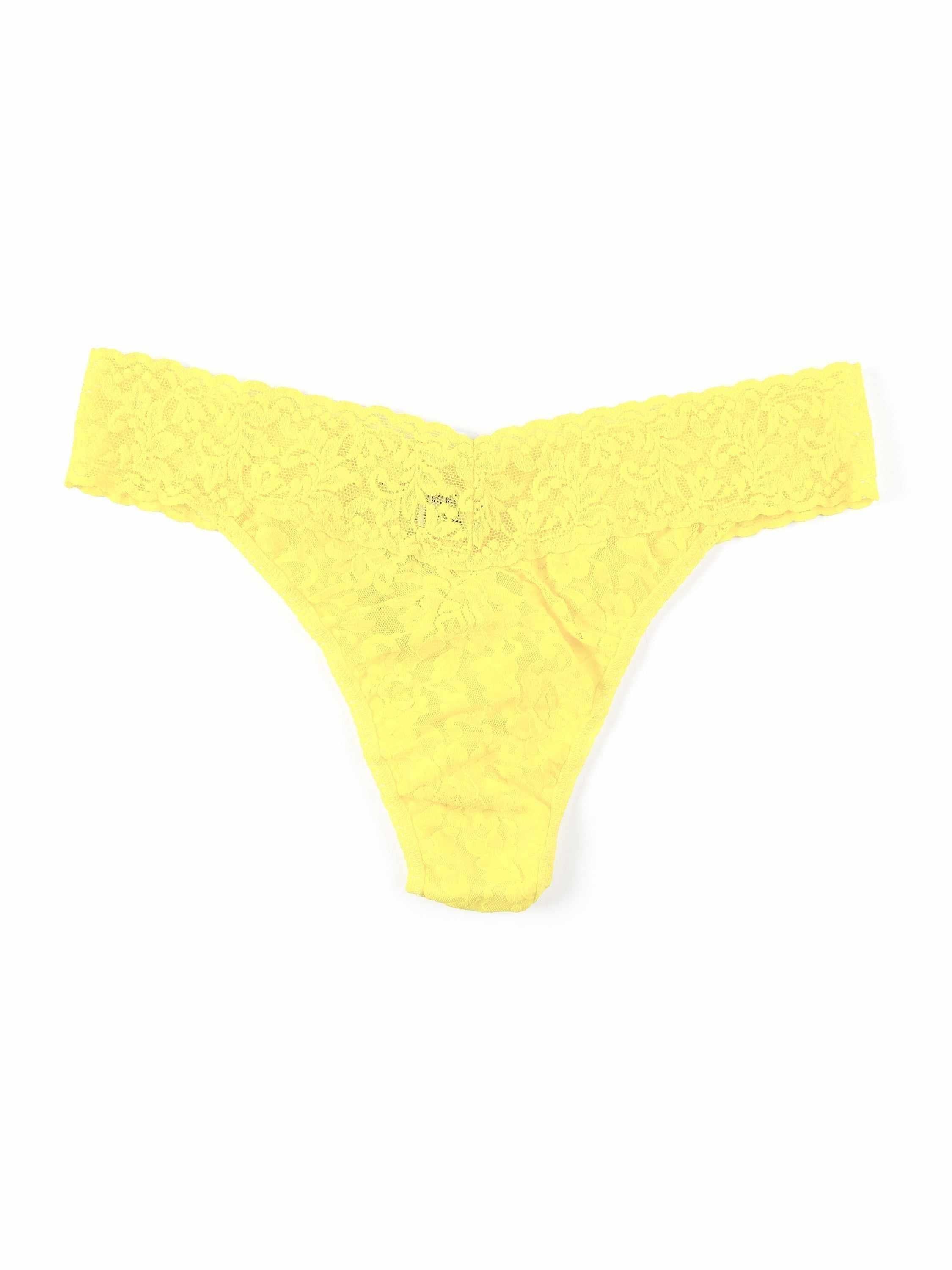 Signature Lace® Low Rise Thong Canary Yellow