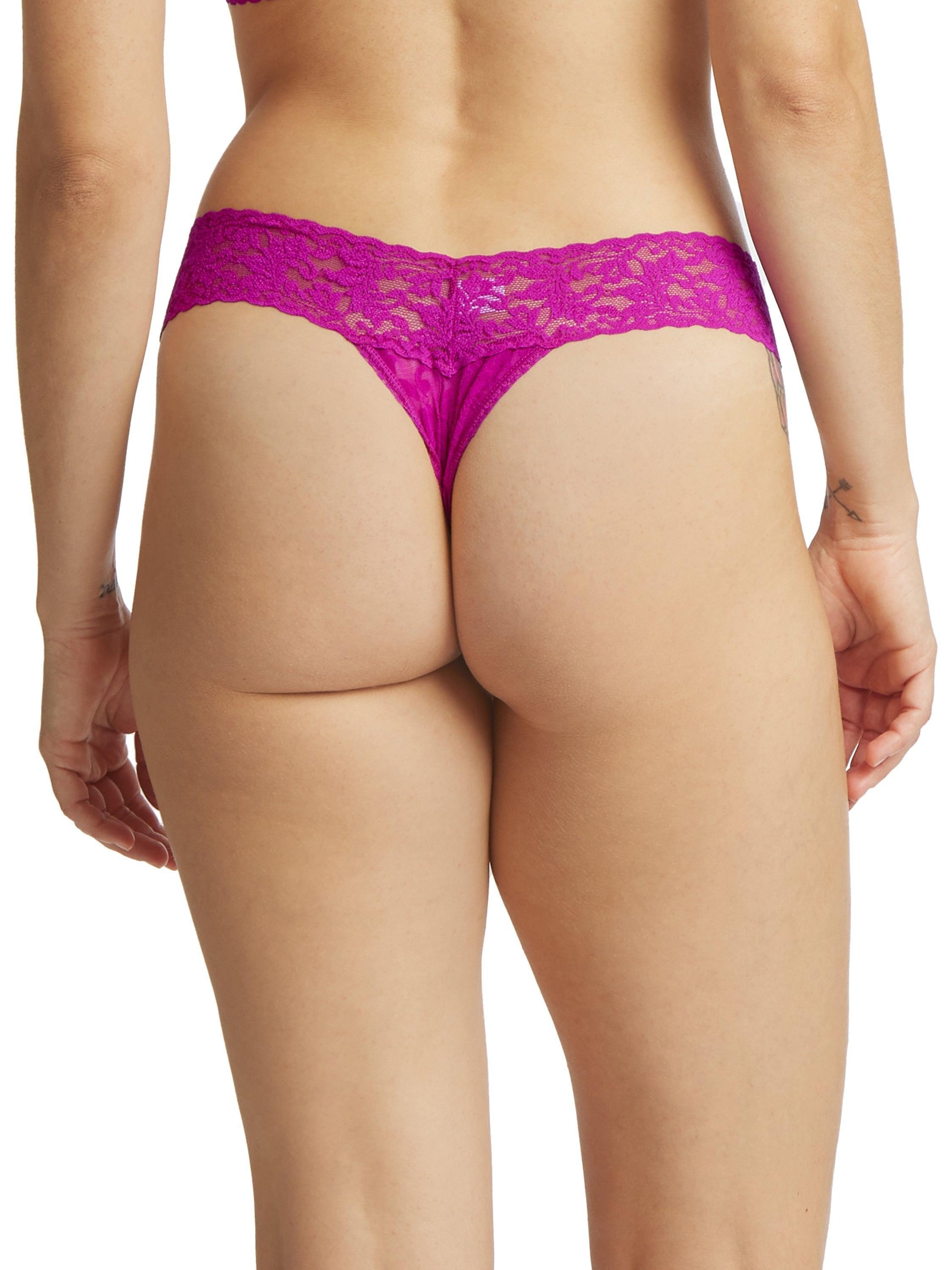 4911® Signature Lace® Low Rise Thong Countess Pink